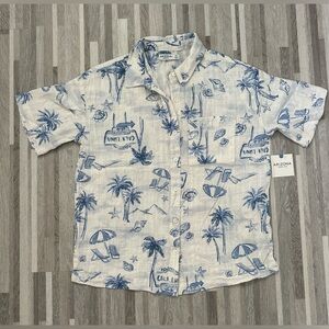 Arizona Jean Company Blue and White Men's Shirt,size XS